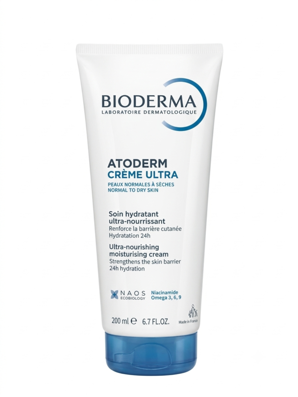 Bioderma Atoderm Creme Ultra-Nourishing Moisturising Cream Boosts Hyaluronic Acid, Ceramides (200 ml)