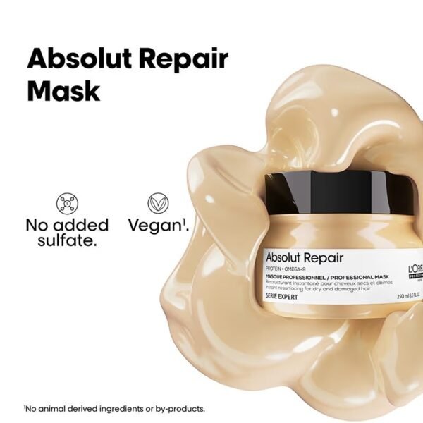 L'Oréal Professionnel Absolut Repair Mask For Dry and Damaged Hair With Protein & Omega-9