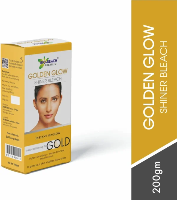 Bio Reach Gold Shiner Bleach For Men & Womens For Glowing Skin / Gold Shiner Bleach  -500g