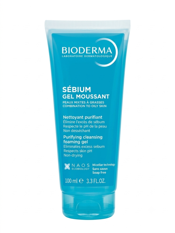 Bioderma Cleanser - Sebium Gel Moussant - Acne Defence Cleanser For Oily Acne Prone Skin (100ml)
